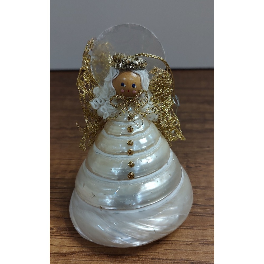 Angel Christmas Ornament Handmade Sea Shell Beach House A3